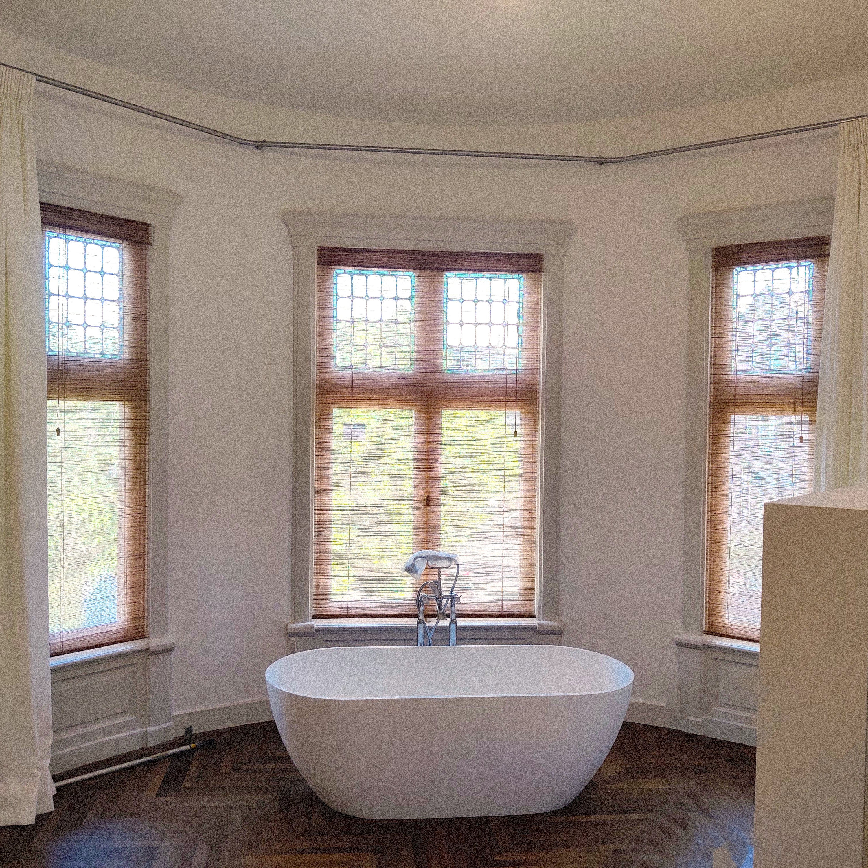 Baltex blind Tuamoto, Baltex linnen ecru roederail